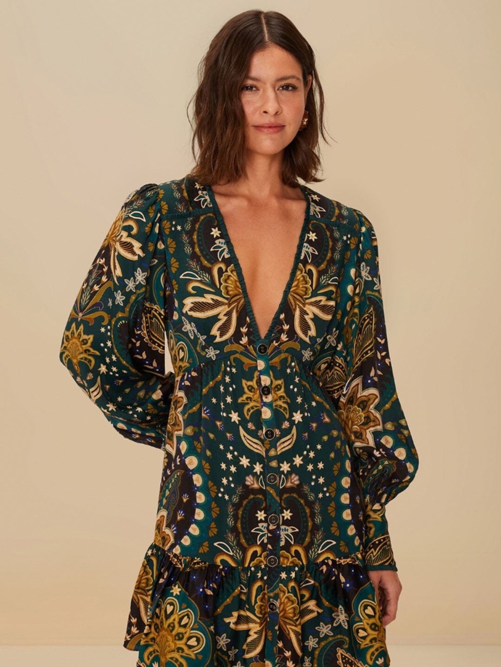Black Jaipur LENZING™ ECOVERO™ Viscose Mini Dress